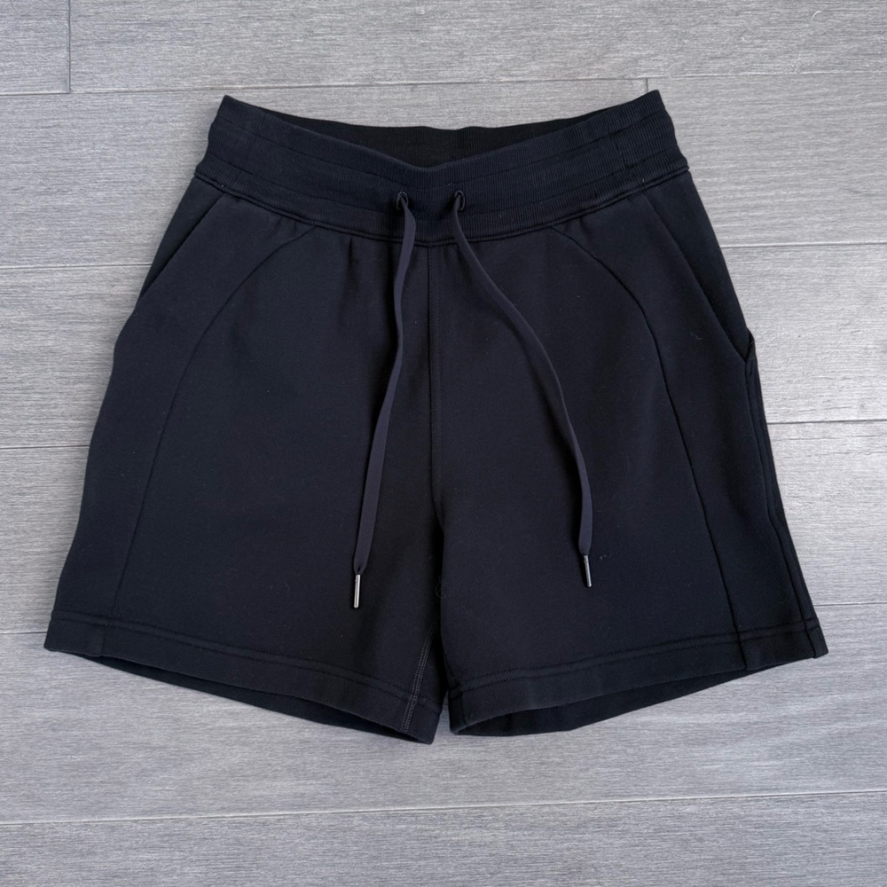 Lululemon Scuba High-Rise Short 5" - Black Size 4 Athletic Sweat Shorts W7CBOS - Picture 13 of 14